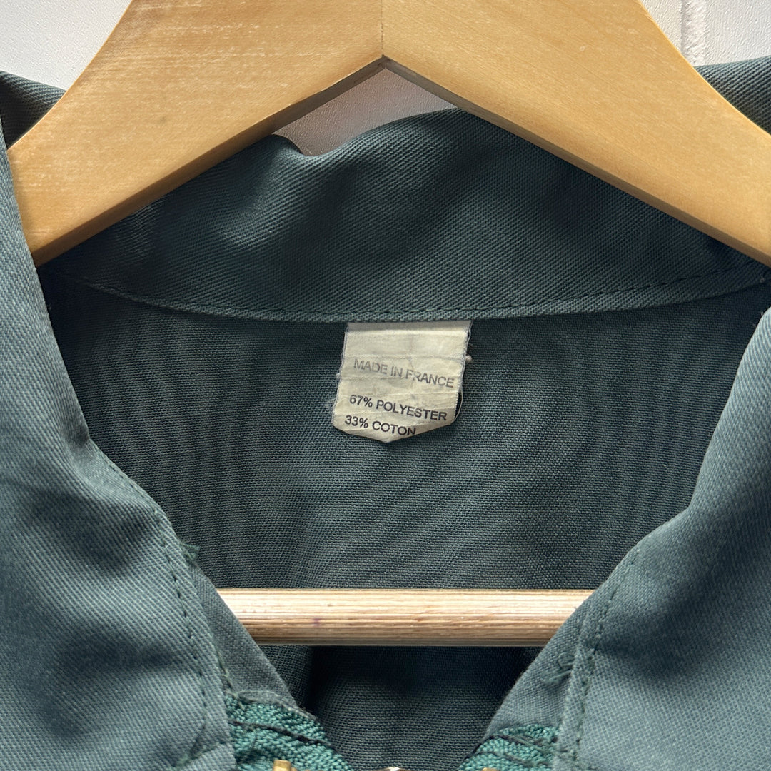 Vintage Green French Mechanic Jacket - Cotton Blend - Large