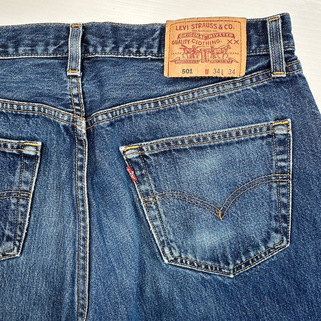 Levi's Men's Vintage Y2K 501 Straight Leg Jeans - Tagged: 34x34; Actual: 33x31
