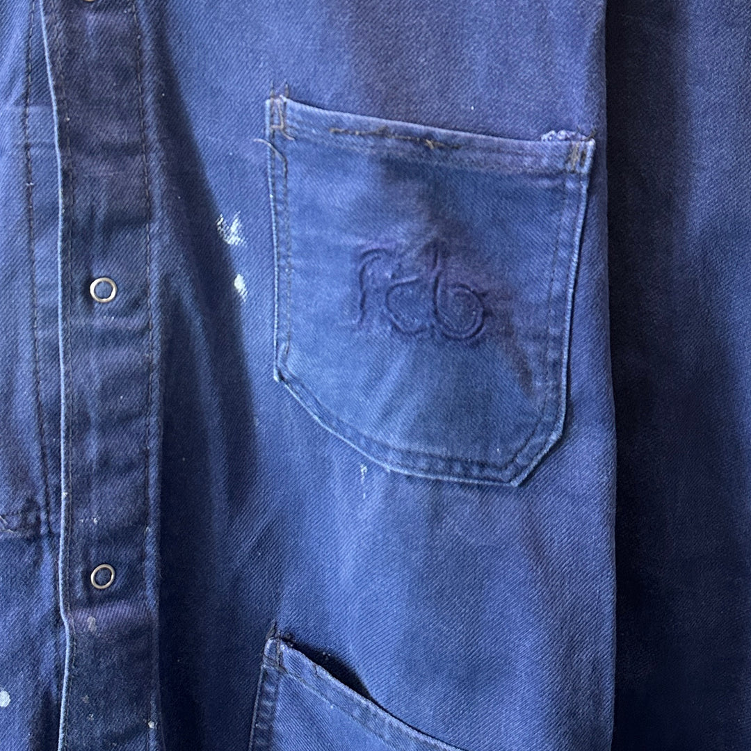 Vintage Le Pelérin Blue French Work Jacket - Men's Large / Women's XL