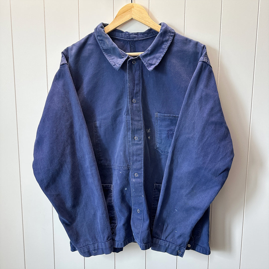Vintage Le Pelérin Blue French Work Jacket - Men's Large / Women's XL