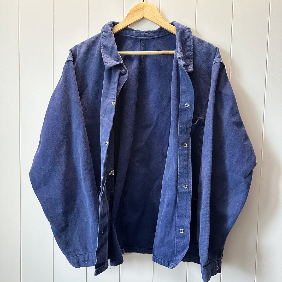 Vintage Le Pelérin Blue French Work Jacket - Men's Large / Women's XL