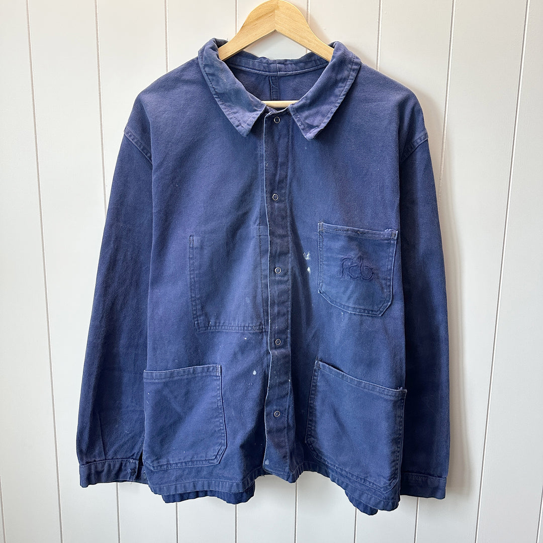Vintage Le Pelérin Blue French Work Jacket - Men's Large / Women's XL