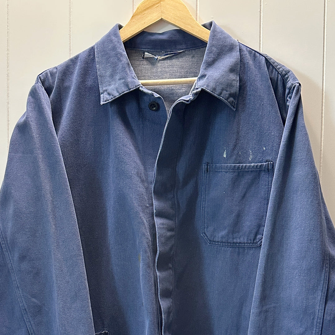 Vintage Echt Hydronblau Blue Work Jacket - Men's Large / Women's XL