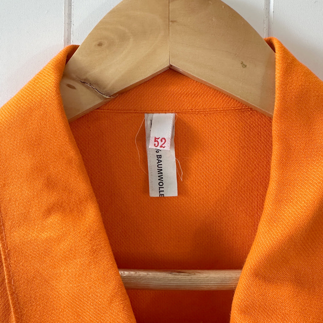 Vintage Orange German Cotton Chore Jacket - Men's Medium