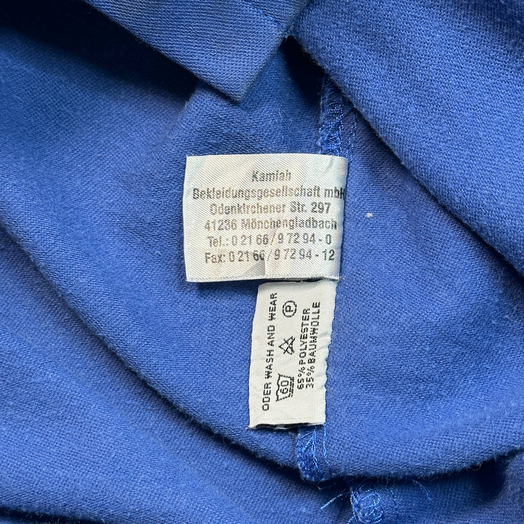 Vintage Solvay Blue Cotton Blend Moleskin Work Jacket - Men's Medium