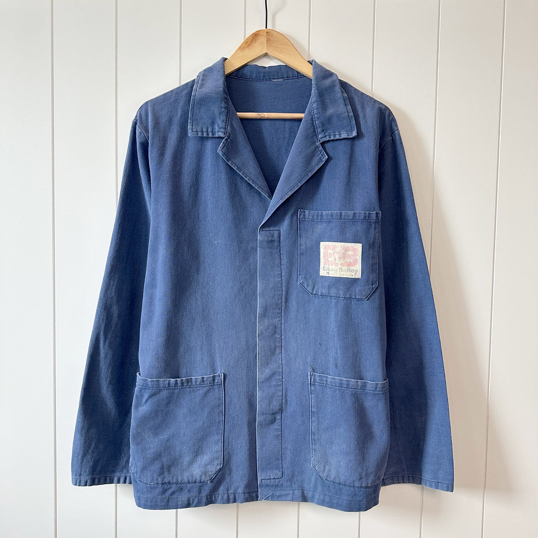 Vintage Blue French Work Jacket - Men's Medium / Women's Large