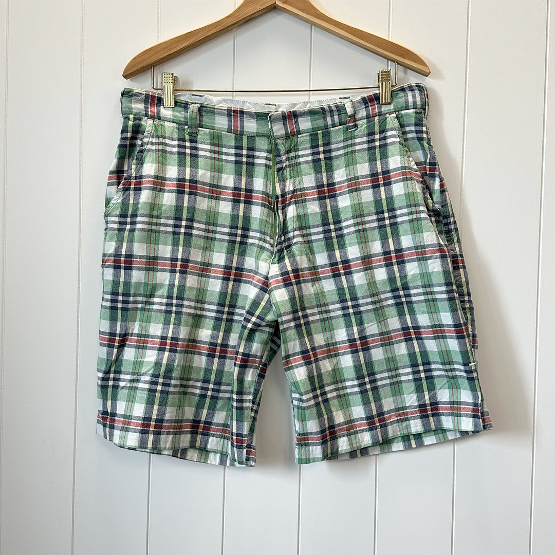 Burnside Vintage Plaid Cotton Shorts - Men's 34