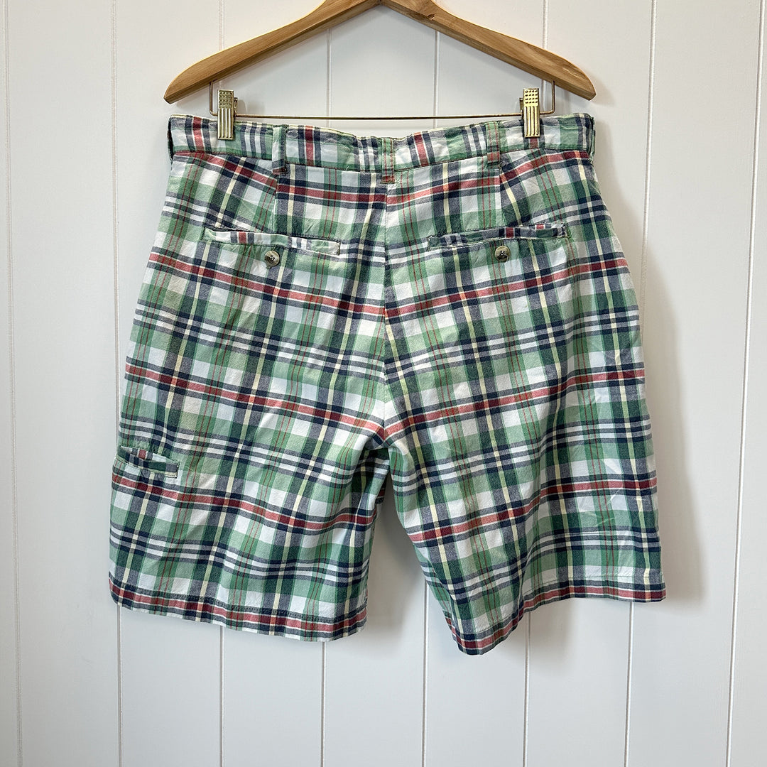 Burnside Vintage Plaid Cotton Shorts - Men's 34