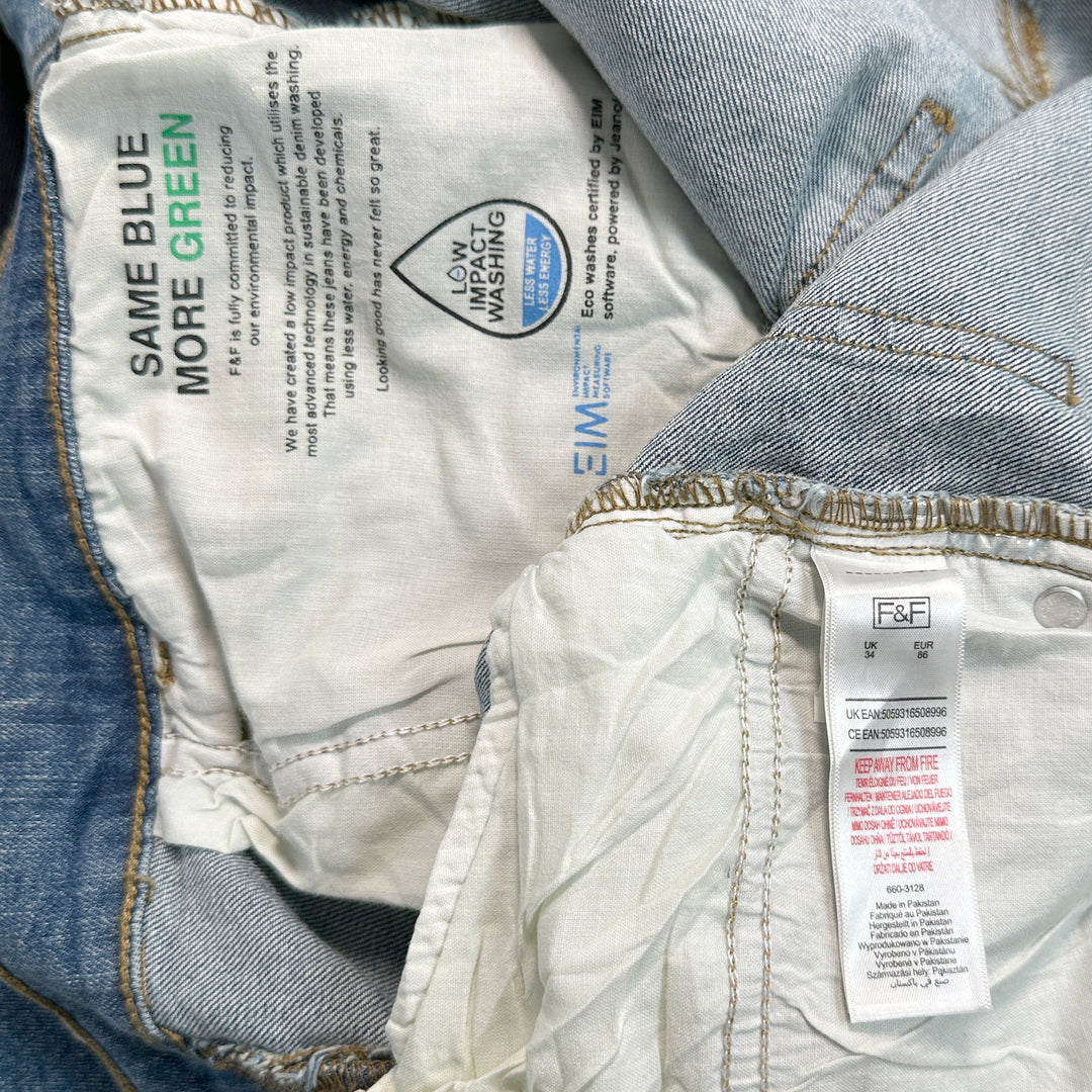 Denim Moto Shorts - Never Worn - 34 Waist