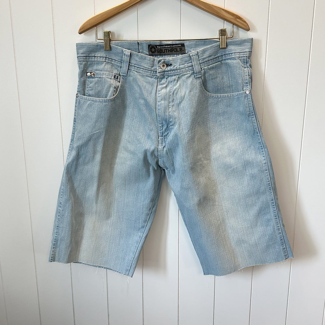Southpole Cutoff Denim Shorts - 36