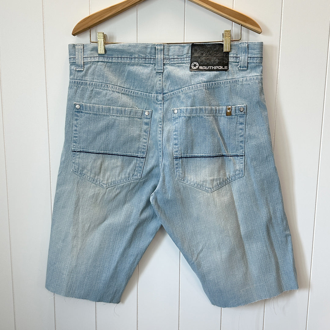 Southpole Cutoff Denim Shorts - 36