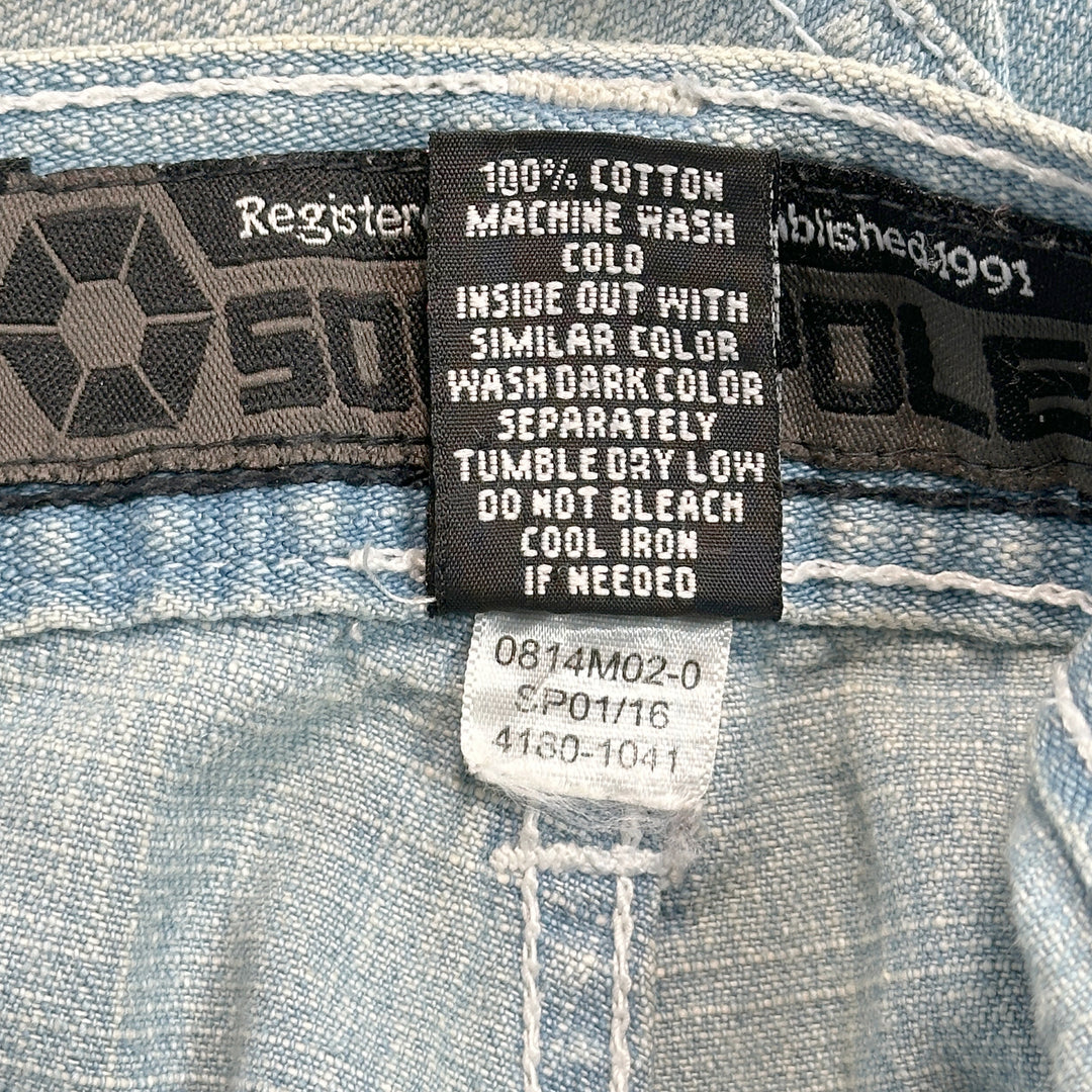 Southpole Cutoff Denim Shorts - 36