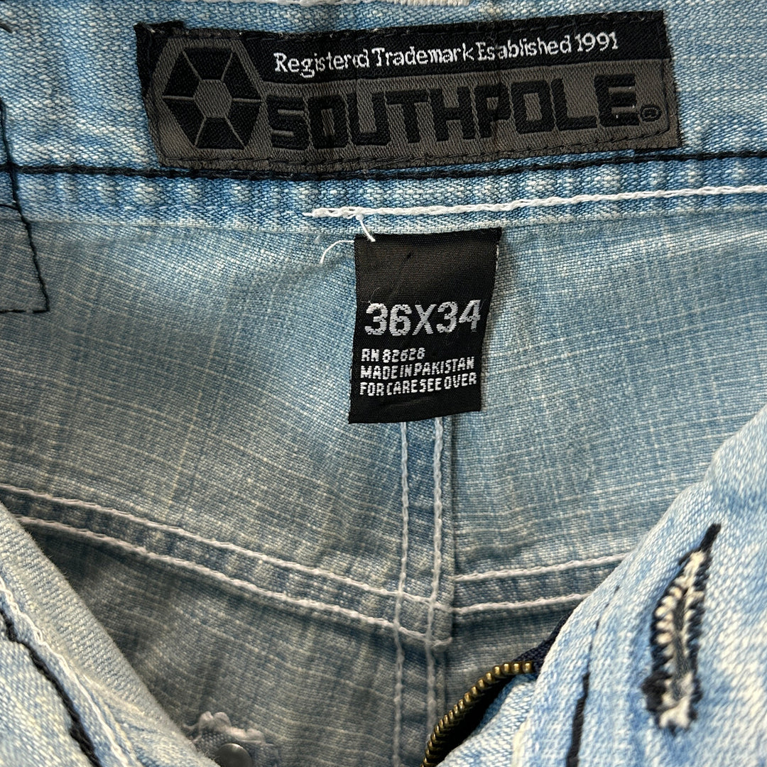 Southpole Cutoff Denim Shorts - 36