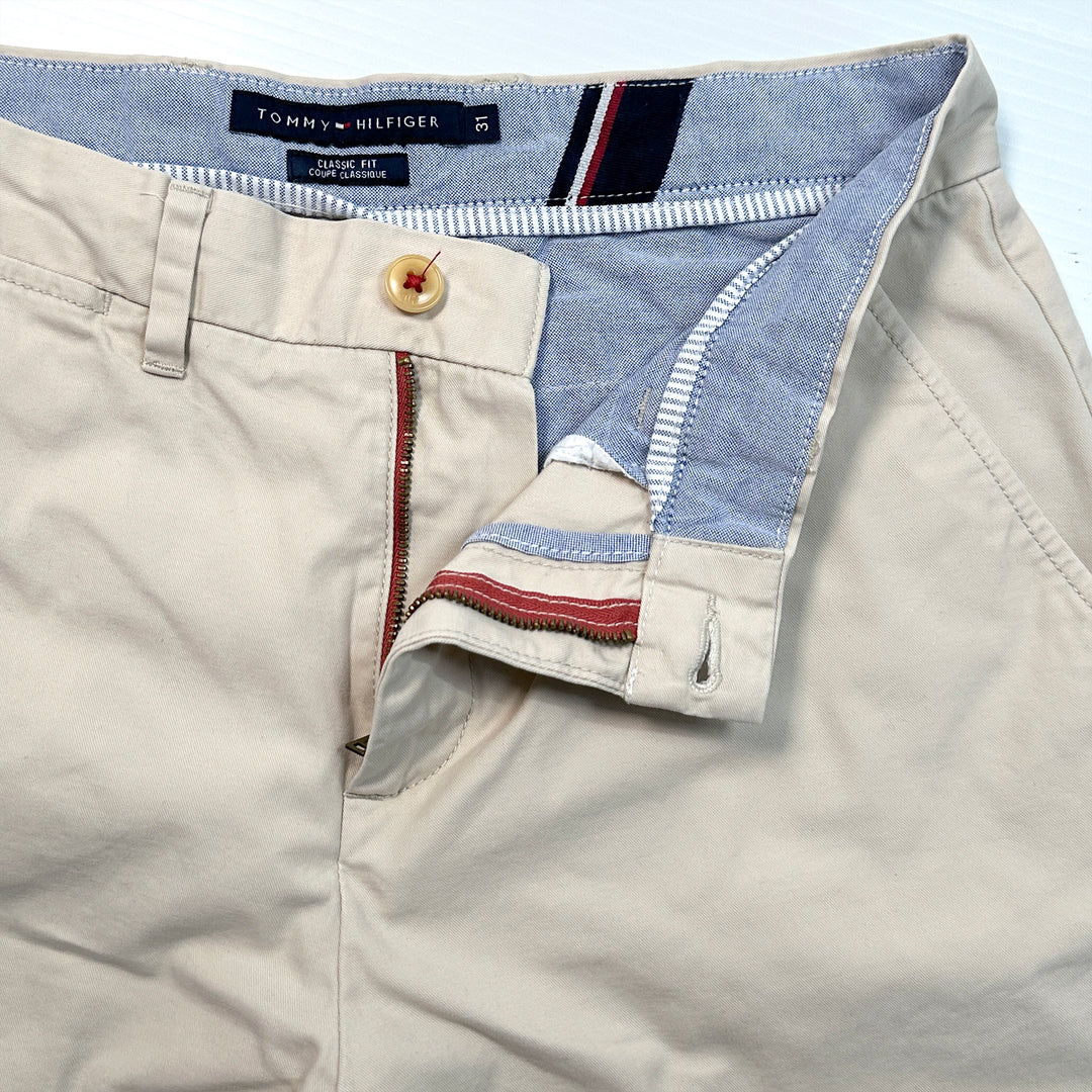 Tommy Hilfiger Khaki Classic Fit Chino Shorts - 31x10