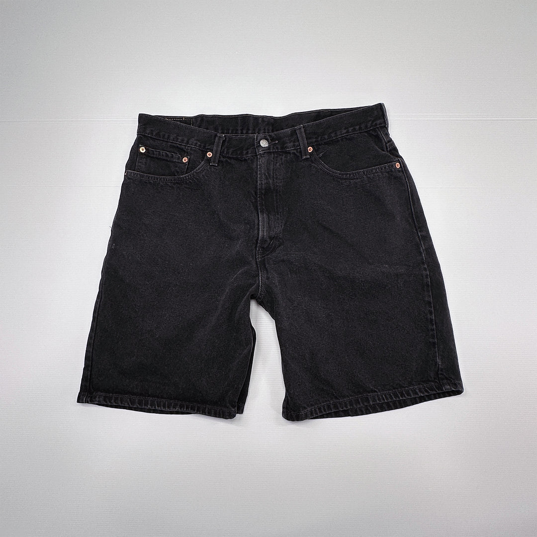 Levi's 550 Vintage Black Denim Jean Baggy Shorts - Size 38