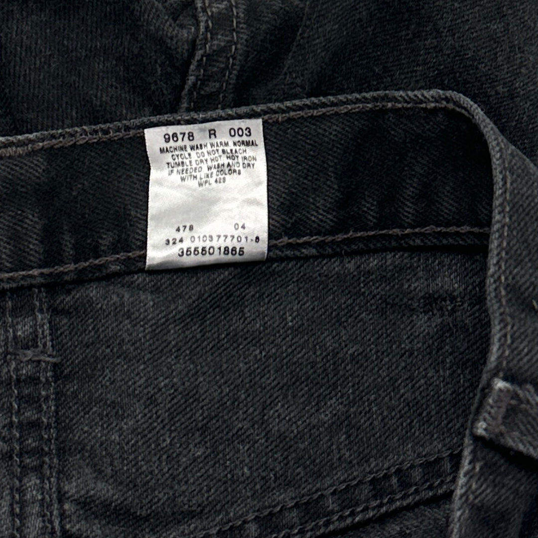 Levi's 550 Vintage Black Denim Jean Baggy Shorts - Size 38