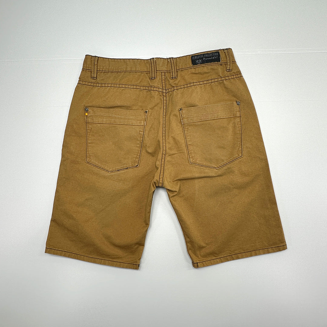 Sublevel Collection Brown Canvas Shorts - 33x10