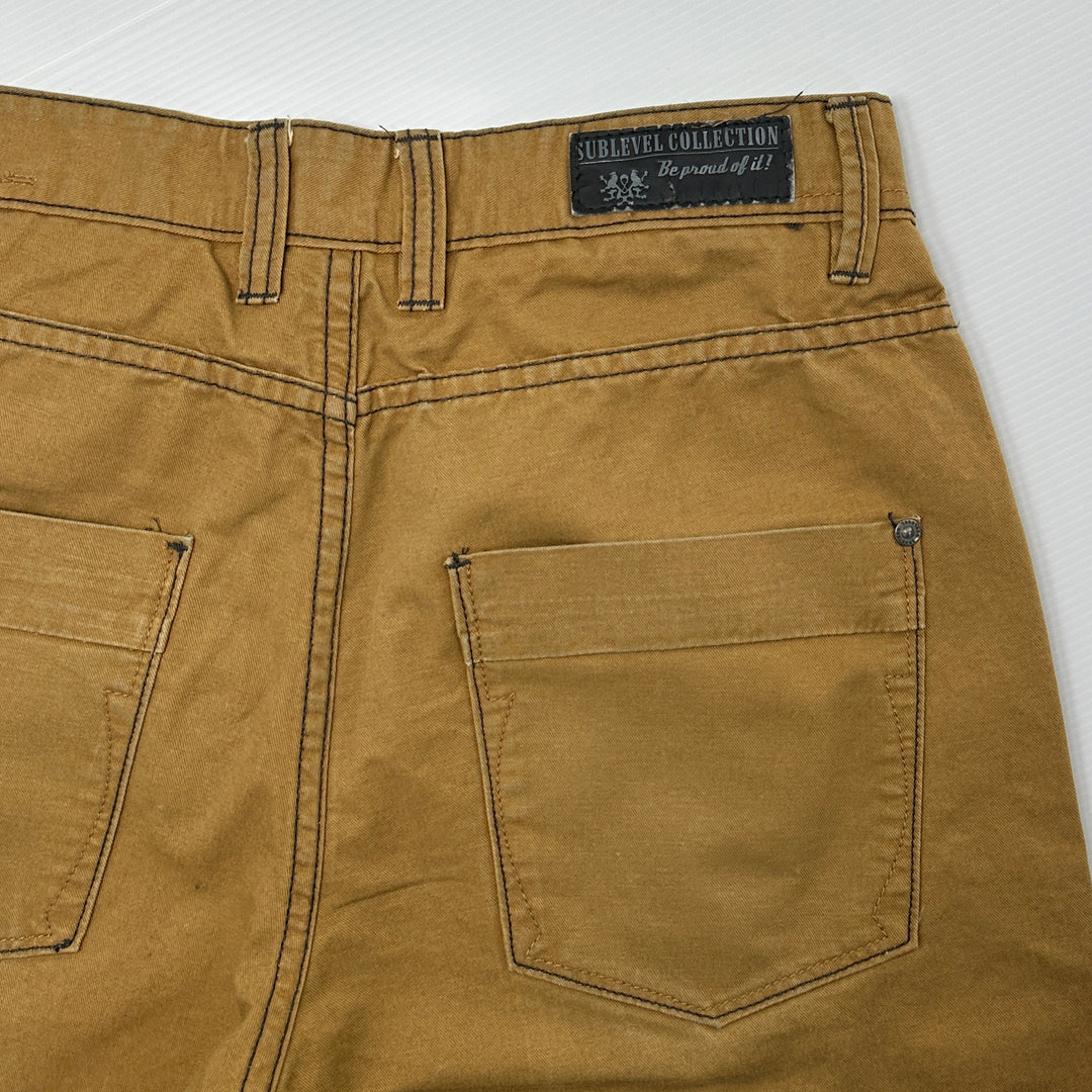 Sublevel Collection Brown Canvas Shorts - 33x10