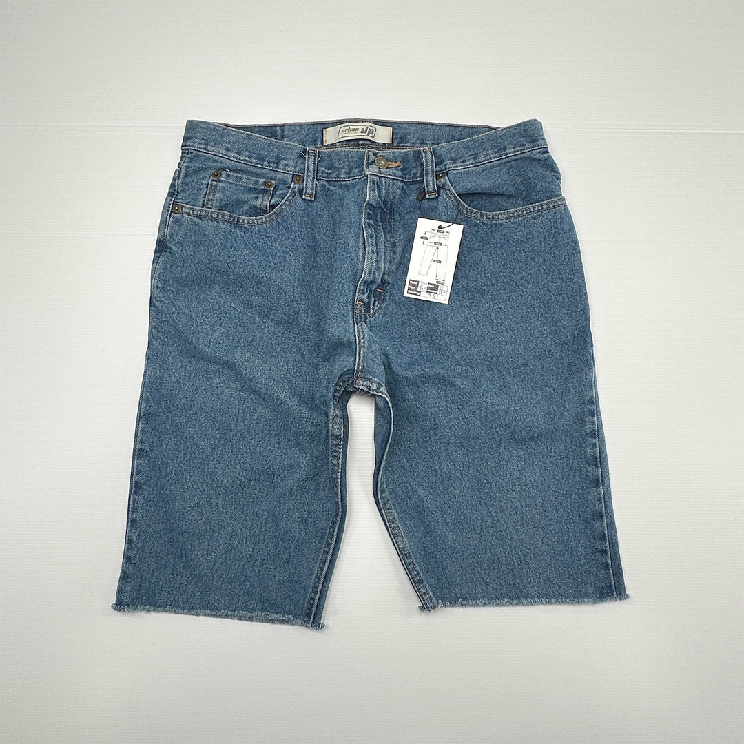 Urban Pipeline Y2K Baggy Cutoff Jean Denim Shorts - 34x12