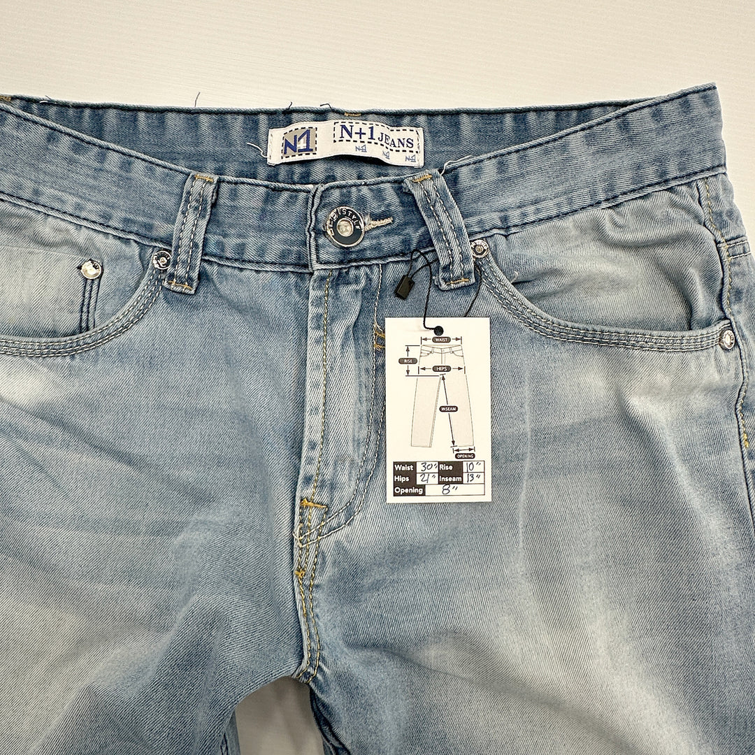 N+1 Jeans Brand Vintage Y2K Cotton Denim Jeans Shorts - 30x13