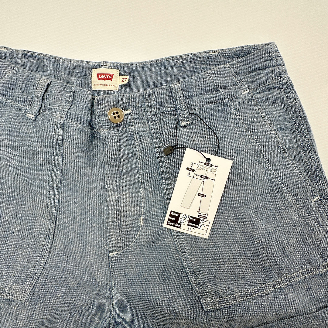Levi's Women's Rolled Hem 3" Linen Shorts - Size 27 (28" Waist)