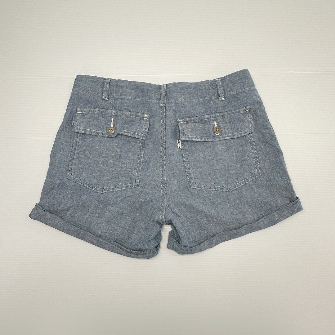 Levi's Women's Rolled Hem 3" Linen Shorts - Size 27 (28" Waist)