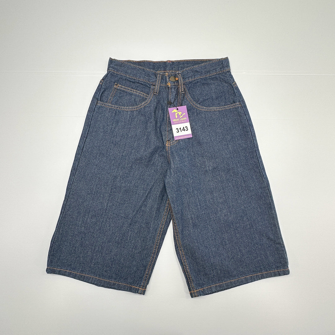 Youth Boy's Wide Leg Denim Shorts - 26" Waist (Fits Youth 12)