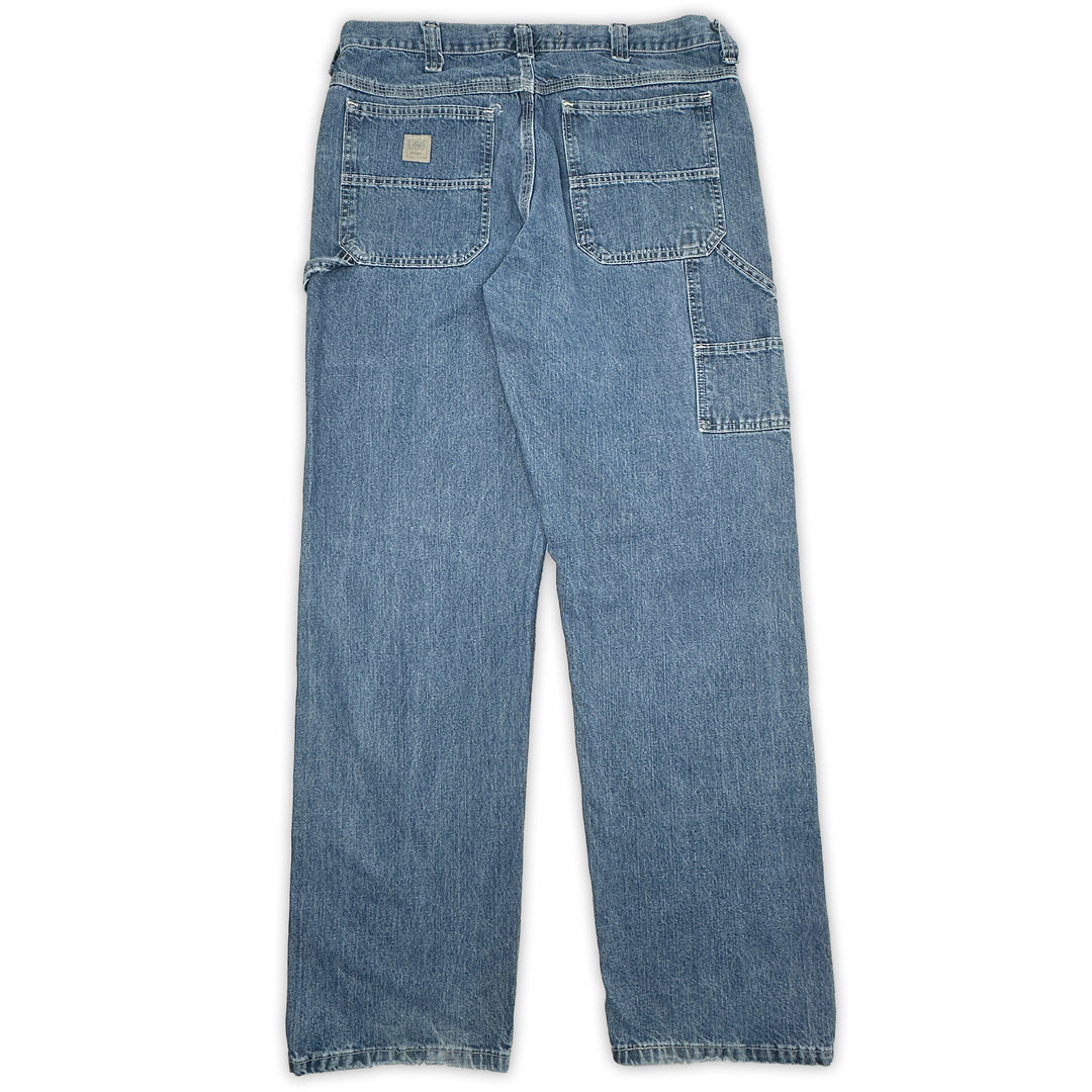 Thrashed Lee Jeans Men's Loose Baggy Carpenter Work Jeans - 36x34