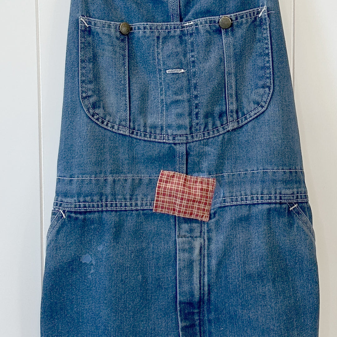 Vintage 90s Roebucks Overall Shorts - 20" Across Front Waist