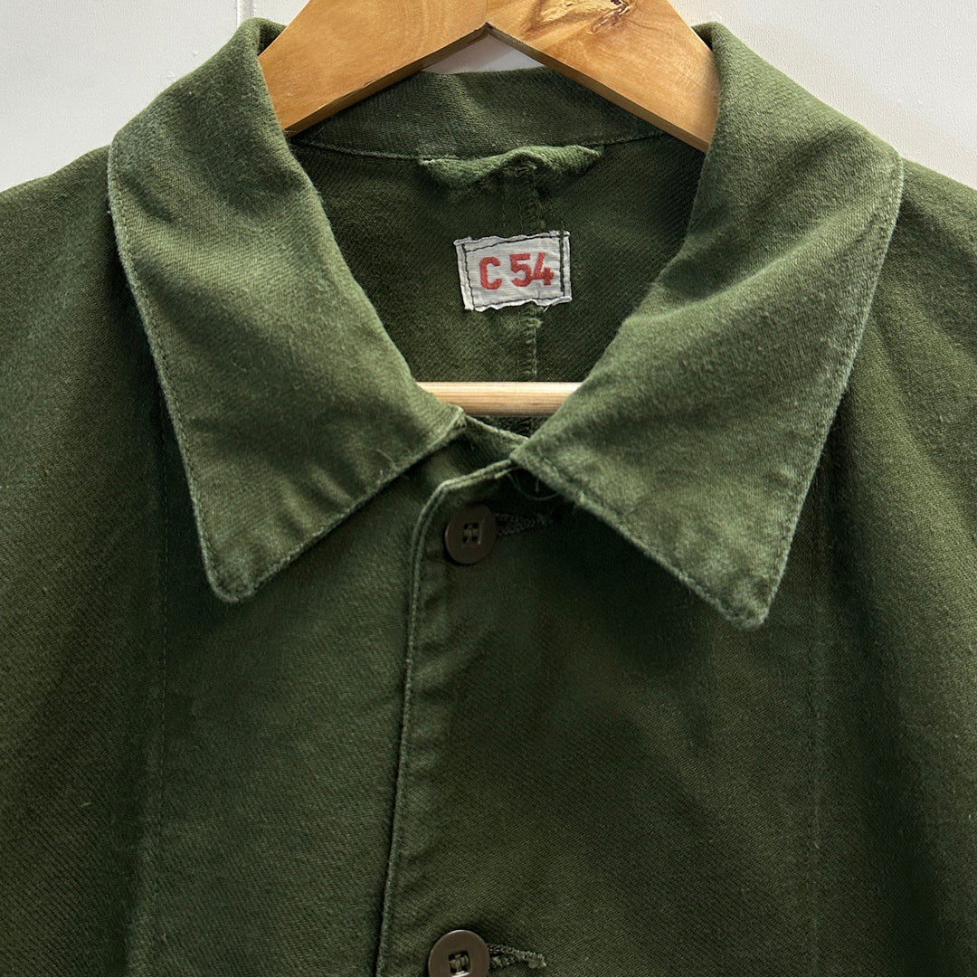 Vintage Swedish Military Work Jacket - Men's Large