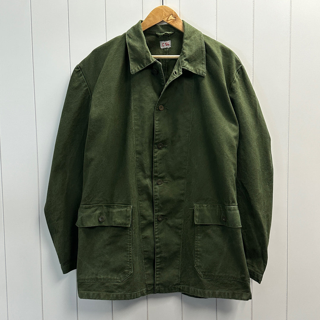 Vintage Swedish Military Work Jacket - Men's Large