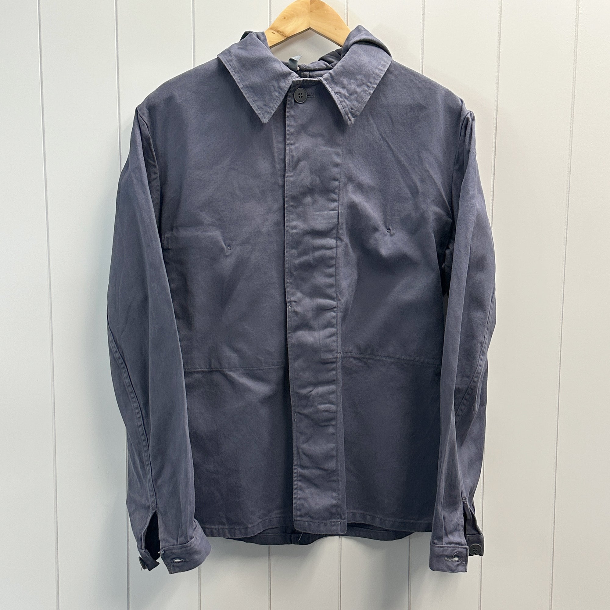 Vintage Blue / Gray French Military Work Jacket - Small