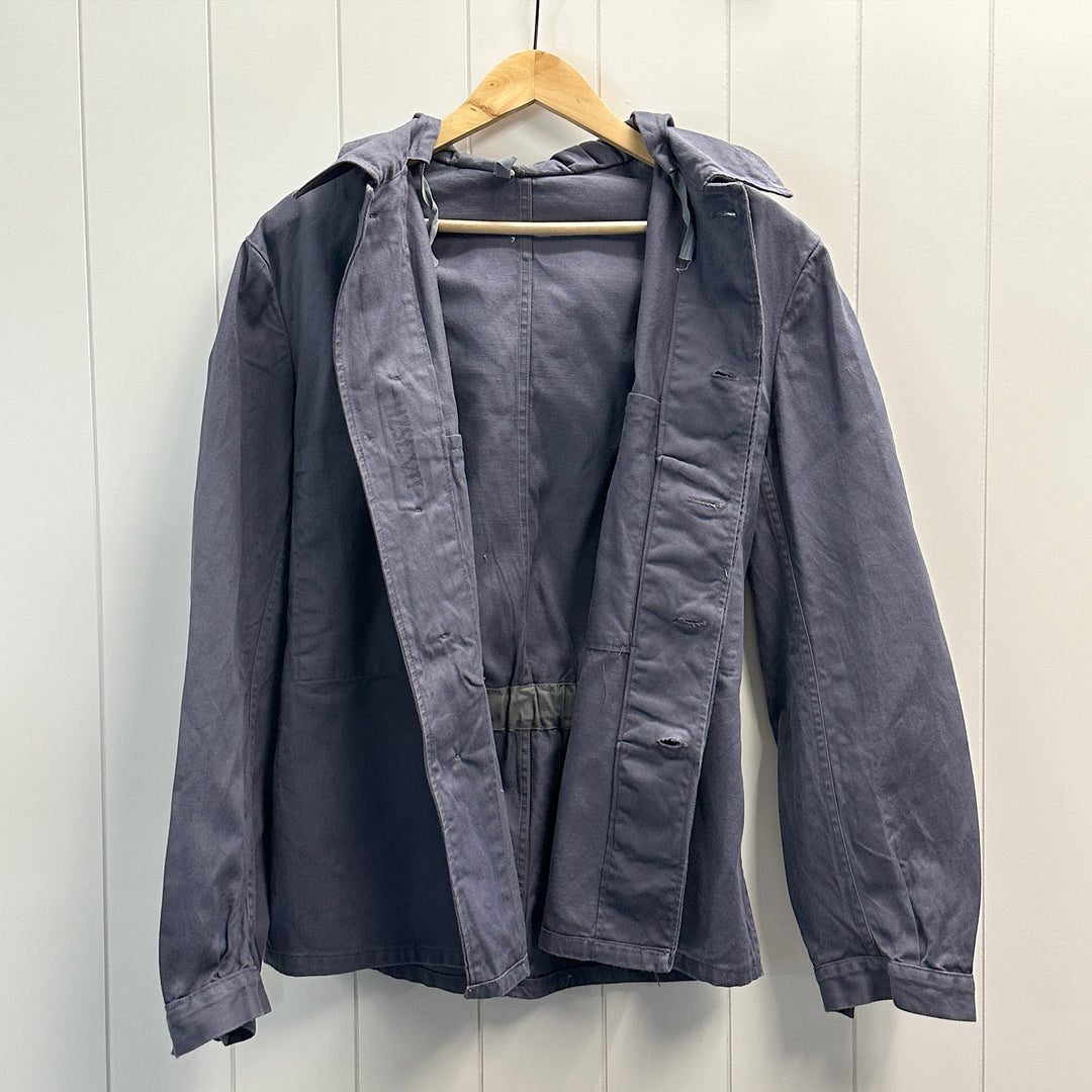 Vintage Blue / Gray French Military Work Jacket - Small