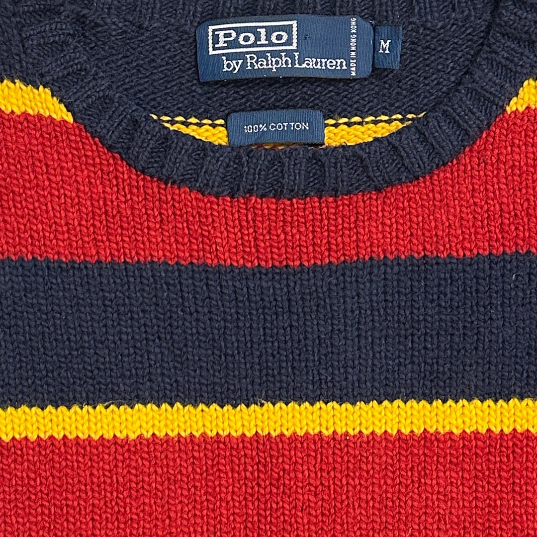 Polo Ralph Lauren Striped Cotton Crew Neck Sweater - Men's Medium