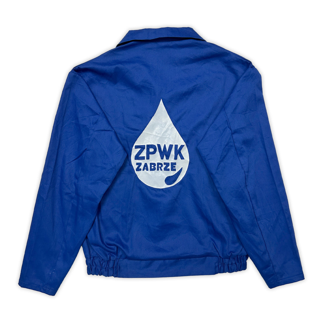 Cotton Blend Blue European Mechanic Jacket - Large