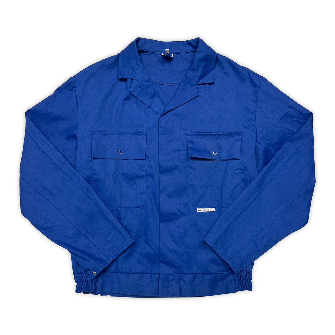 Cotton Blend Blue European Mechanic Jacket - Large