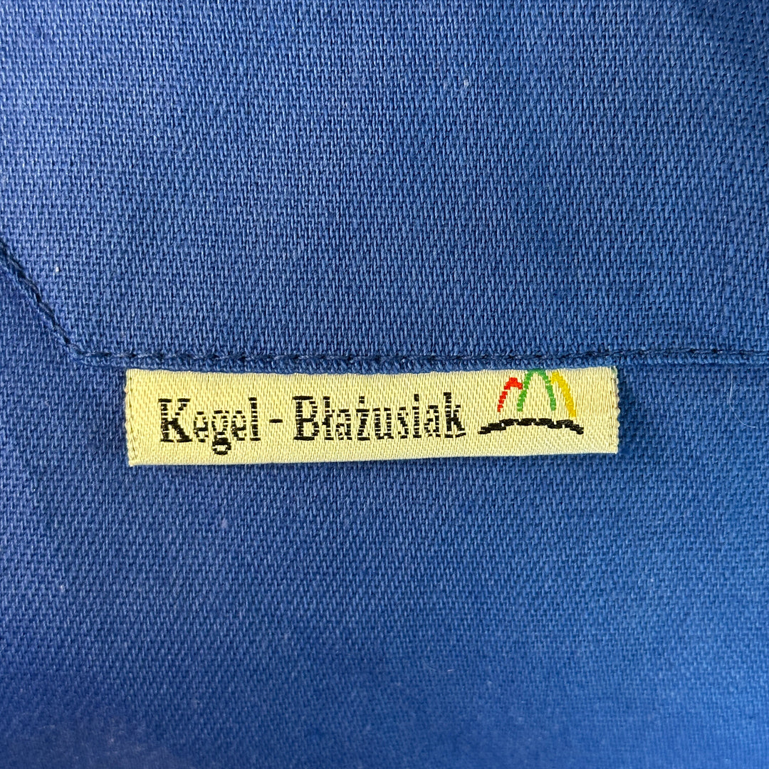 Cotton Blend Blue European Mechanic Jacket - Large