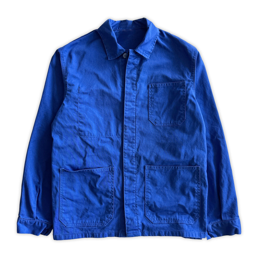 Vintage Blue French Work Jacket - Men's Medium