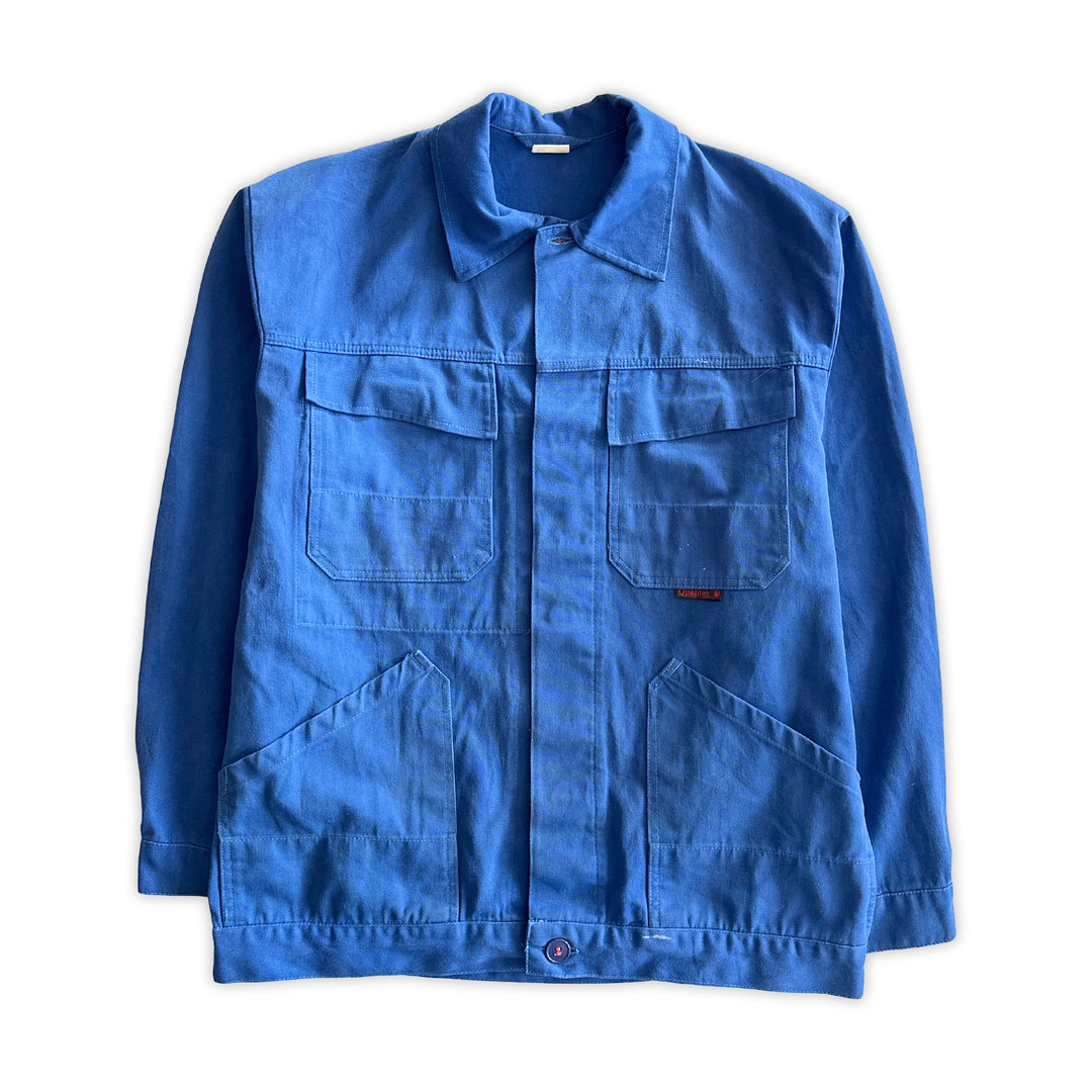 Blue French Mechanic Work Jacket - Men's Large
