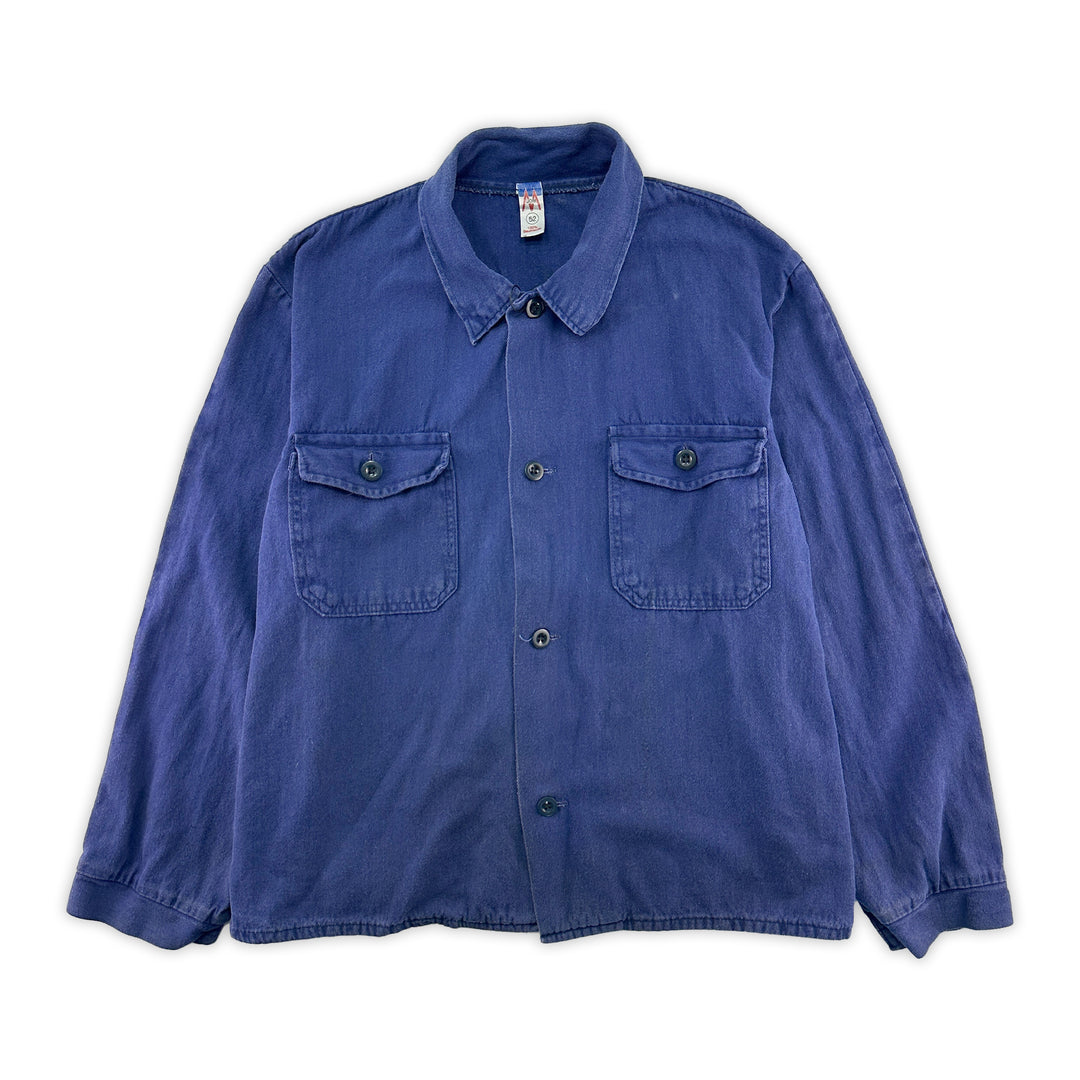 Vintage Blue French Work Jacket - Women's Large