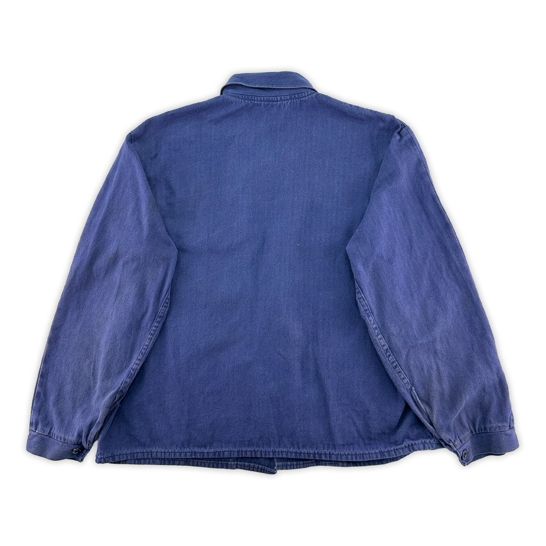 Vintage Blue French Work Jacket - Women's Large