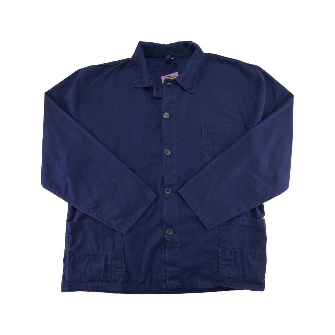 Vintage Blue French Work Jacket - Fits Men's Medium-large / Women's Large