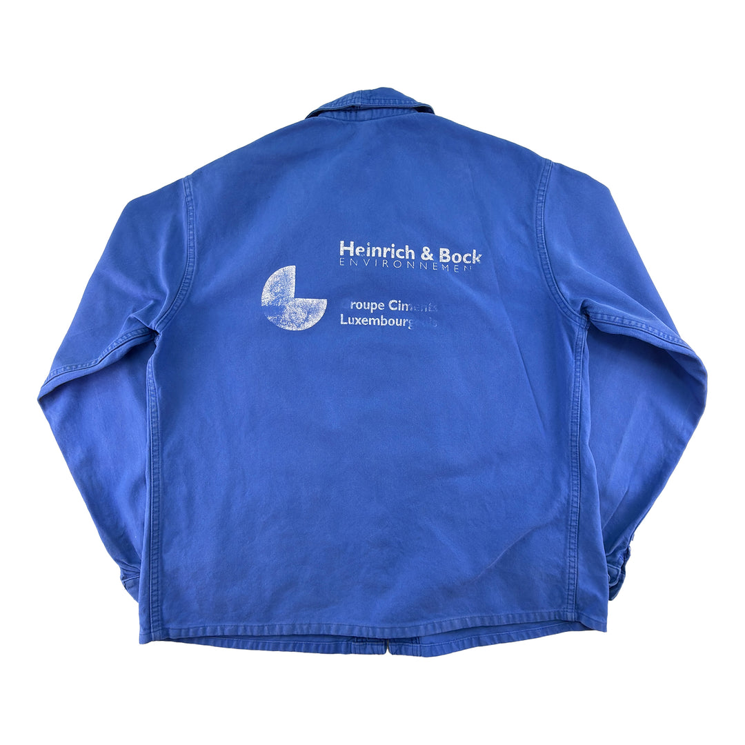 Vintage Very Worn Blue French Work Jacket - Fits Men's Large / Women's XL