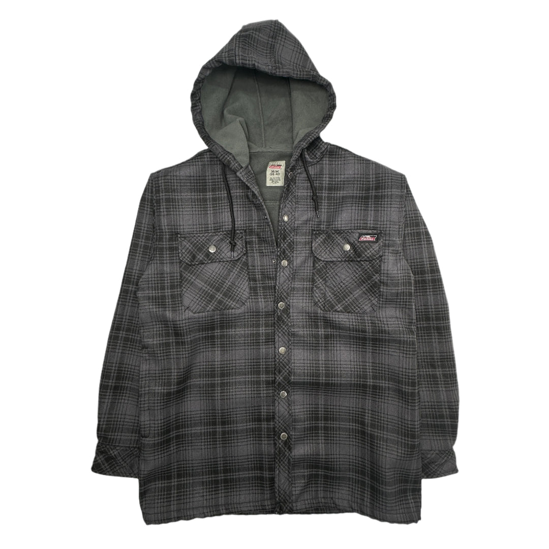 Dickies Hooded Snap Front Fleece Lined Jacket - Mens Medium