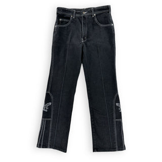 Vintage 90s Sheplers Wide Leg Western Eagle Jeans - 30 Waist Great Lakes Reclaimed Denim