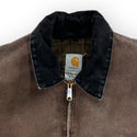 Vintage Carhartt J97 Blanket-Lined Sandstone Duck Detroit Jacket - Chestnut Brown - XL Great Lakes Reclaimed Denim