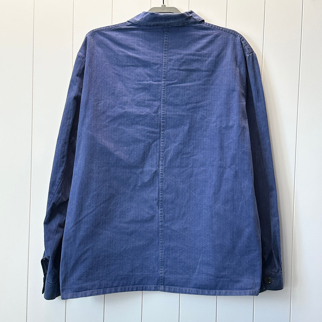 Vintage French Sanfor Harringbone Work Jacket - Men's XL / Women's 2XL