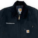 Carhartt J001 BLK Blanket Lined Detroit Jacket - USA - Medium Great Lakes Reclaimed Denim