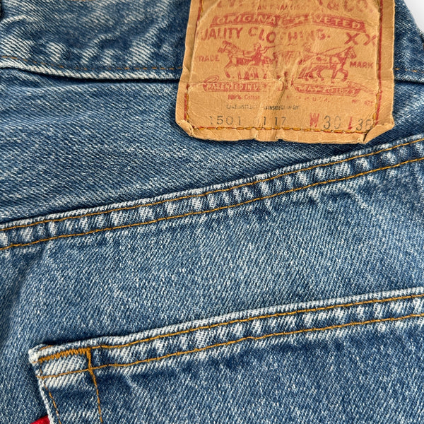 Vintage Levi's 1501-0117 Buttonfly  - USA Early 80s - 27x34 Great Lakes Reclaimed Denim