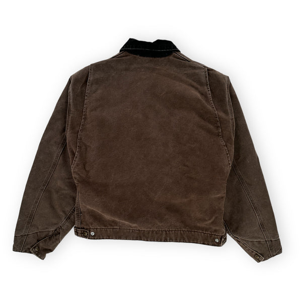 Vintage Carhartt J97 Blanket-Lined Sandstone Duck Detroit Jacket - Chestnut Brown - XL Great Lakes Reclaimed Denim